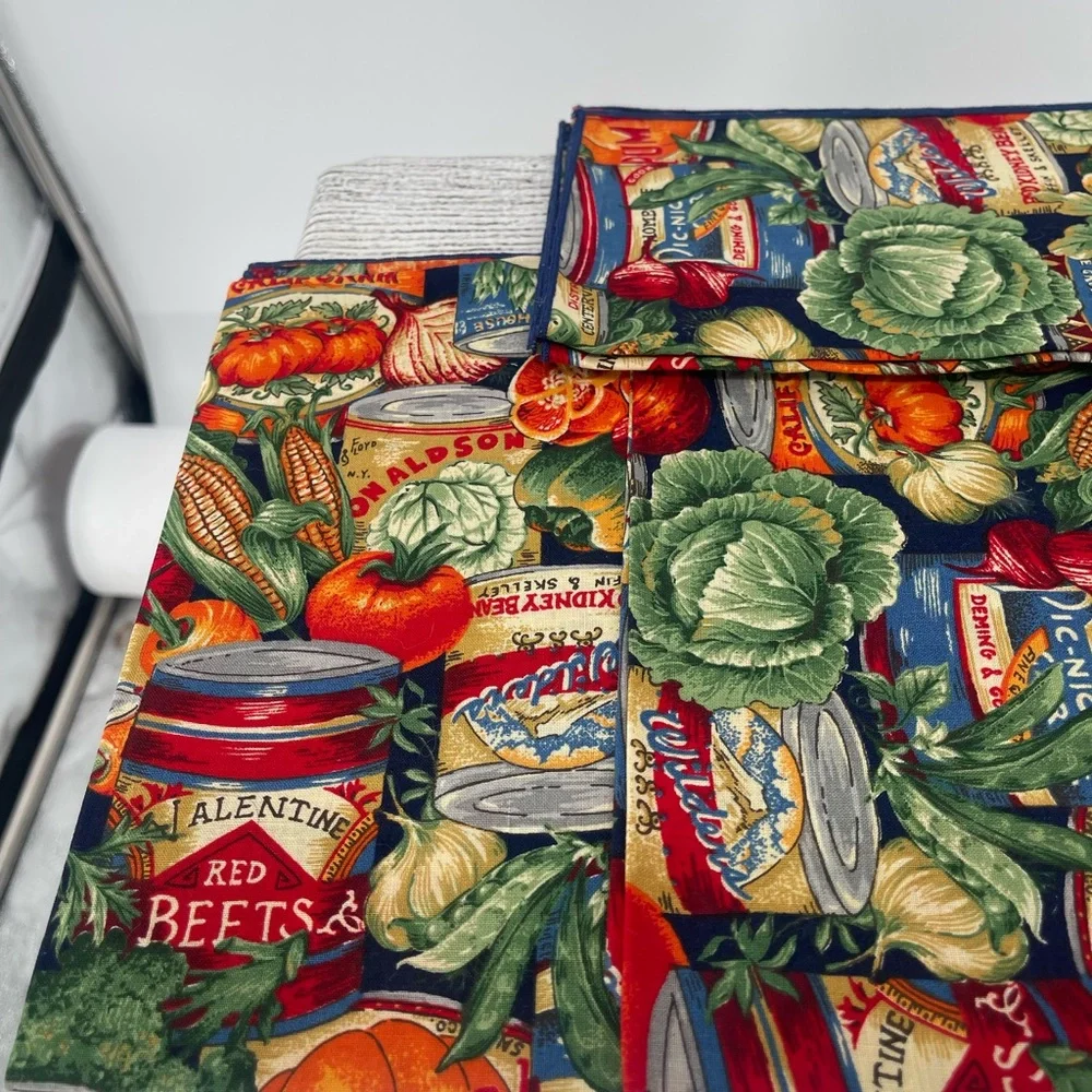 Colorful‎ Vegetable Print Fabric napkins set of 4